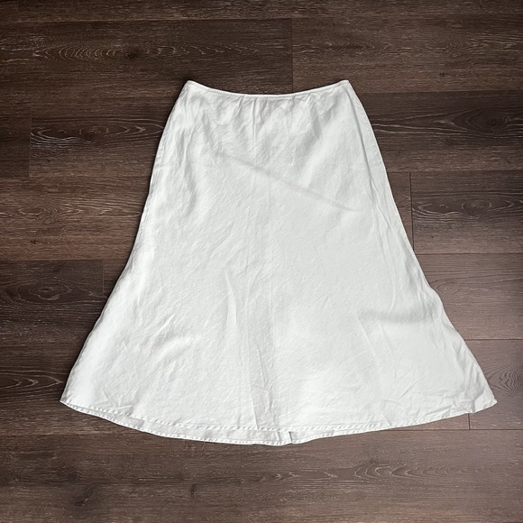 Eileen Fisher Dresses & Skirts - Eileen Fisher Skirt Womens Medium Mint Green Organic‎ Linen Flare Boho Lagenlook
